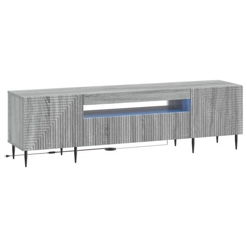 LED телевизионен кабинет HAARLEM 153 x 35 x 43 см Сив Сонома