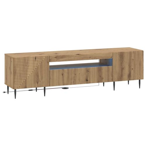 LED телевизионен кабинет HAARLEM 153 x 35 x 43 см Дъб артизан