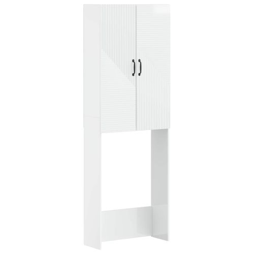 Тоалетна Шкаф HAARLEM Бял гланц 66 x 25,5 x 190 см