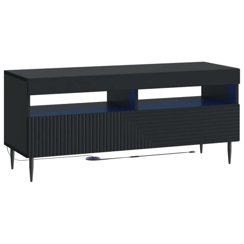 LED телевизионен кабинет HAARLEM 100 x 35 x 43 см Черно