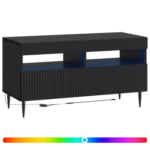 LED телевизионен кабинет HAARLEM 81 x 35 x 43 см Черно