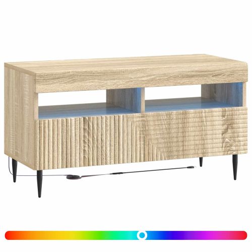 LED телевизионен кабинет HAARLEM 81 x 35 x 43 см Дъб сонома