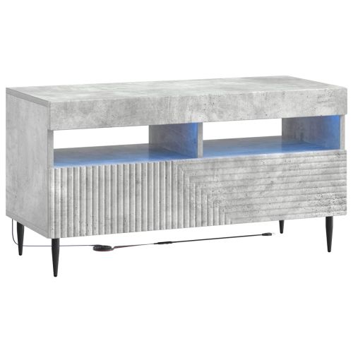 LED телевизионен кабинет HAARLEM 81 x 35 x 43 см Бетонно сиво