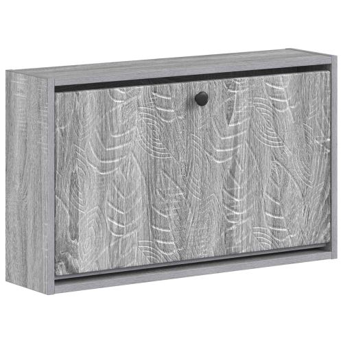 Стенно шкафче за обувки DELFT 71 x 17 x 43 см Сив Сонома