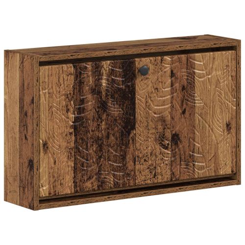 Стенно шкафче за обувки DELFT 71 x 17 x 43 см Старо дърво