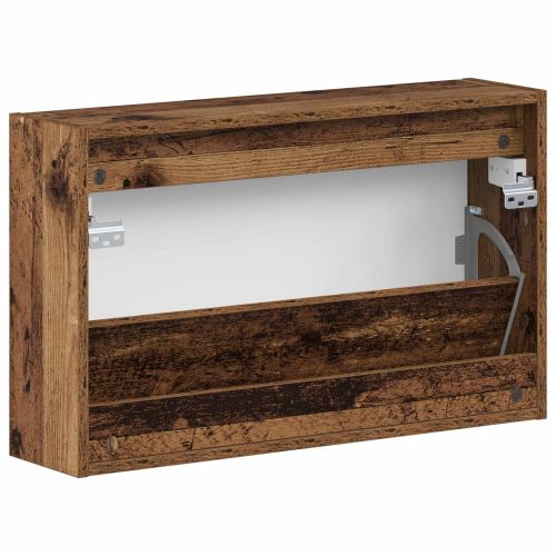 Стенно шкафче за обувки DELFT 71 x 17 x 43 см Старо дърво