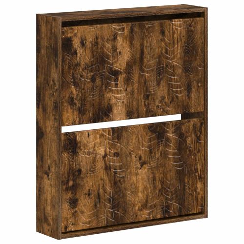 Стенно шкафче за обувки DELFT 71 x 17 x 86 см Опушен дъб