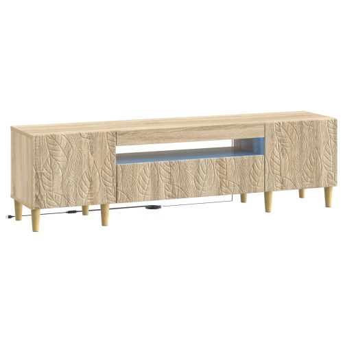 LED телевизионен кабинет DELFT 153 x 35 x 43 см Дъб сонома
