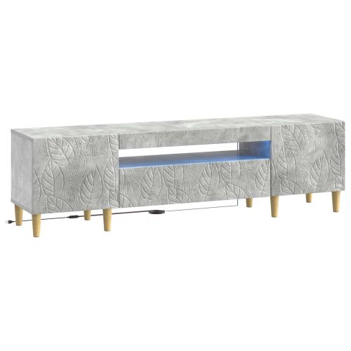 LED телевизионен кабинет DELFT 153 x 35 x 43 см Бетонно сиво
