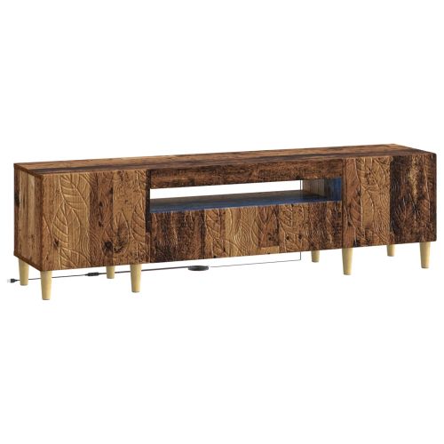 LED телевизионен кабинет DELFT 153 x 35 x 43 см Старо дърво