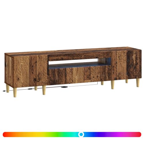 LED телевизионен кабинет DELFT 153 x 35 x 43 см Старо дърво