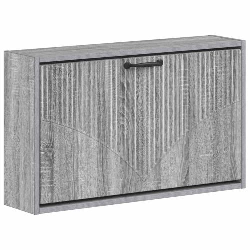 Стенно шкафче за обувки HOORN 71 x 17 x 43 см Сив Сонома