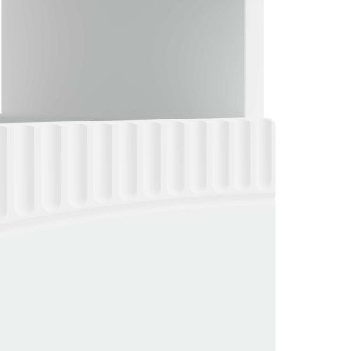 LED телевизионен кабинет Бяло Инженерна дървесина