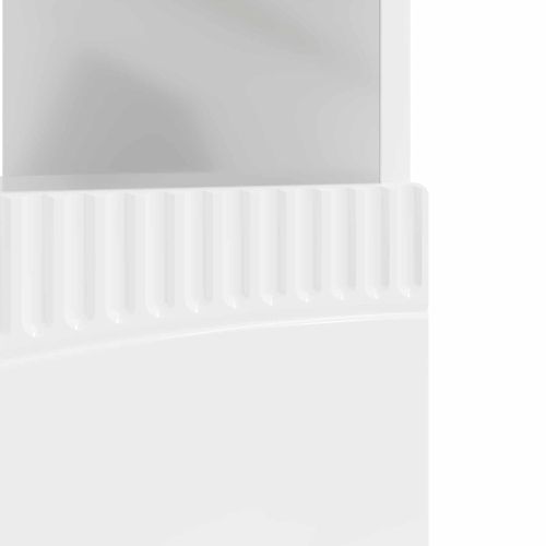 LED телевизионен кабинет Бял гланц Инженерна дървесина