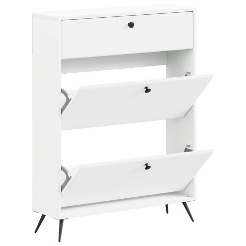 Шкаф за обувки BREDA 78 x 24 x 103 см Инженерна дървесина Бяло