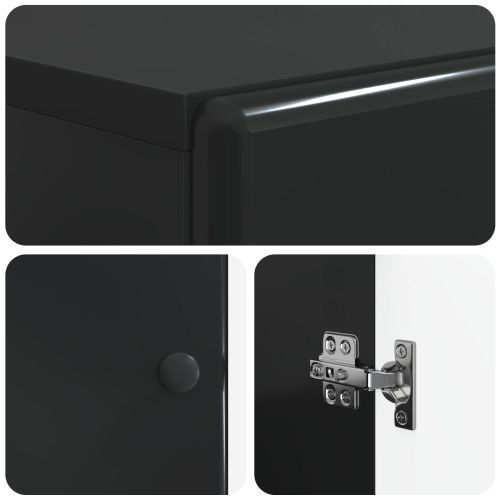 Тоалетна Шкаф BREDA Черно 66 x 25,5 x 190 см