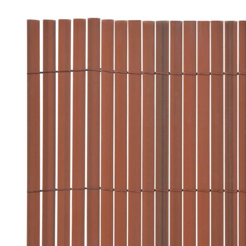 Градска ограда Кафяво 150 x 500 cm ПВЦ