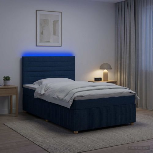 LED легло с матрак с LED ленти Синьо 90 x 190 cm Текстил