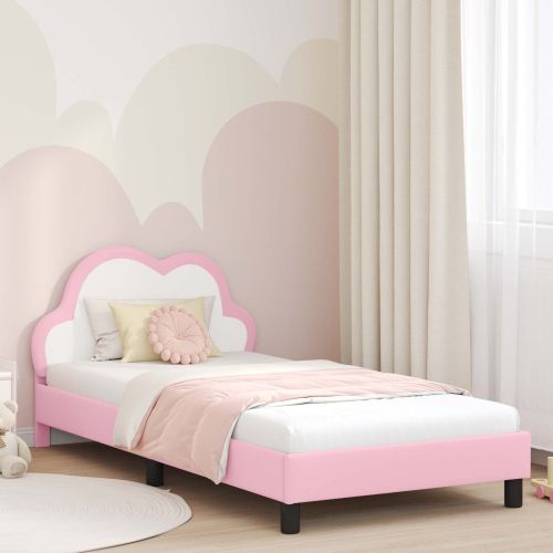 Легло за деца с табла Розово 90 x 200 cm PU