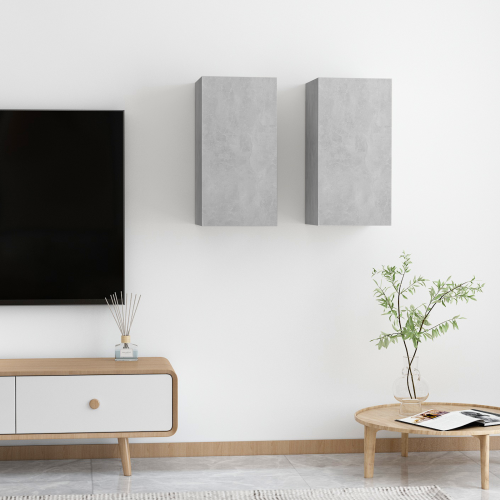 | ТВ шкафове | 2 pcs Циментено сиво 31 x 30 x 60 cm Инженерно дърво
