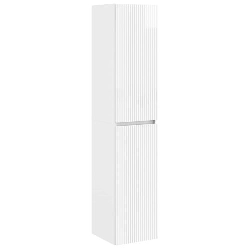 Комплект мебели за баня 5 бр. Бял гланц 33 x 34,5 x 160 см