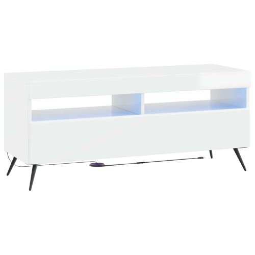 LED телевизионен кабинет BREDA 3 бр. Бял гланц