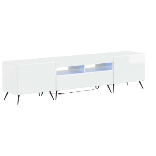 LED телевизионен кабинет BREDA 3 бр. Бял гланц