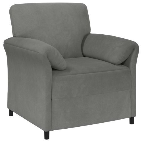 Комплект дивани 2 бр. Тъмносиво Кадифе