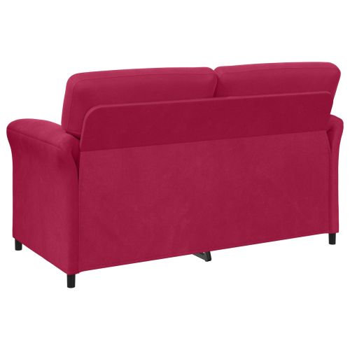 Комплект дивани 2 бр. Виненочервен Кадифе