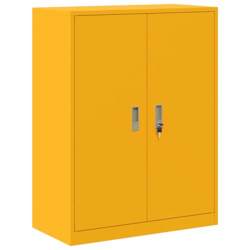Шкаф за съхранение 2 бр. Горчично жълто 80 x 40 x 175 см