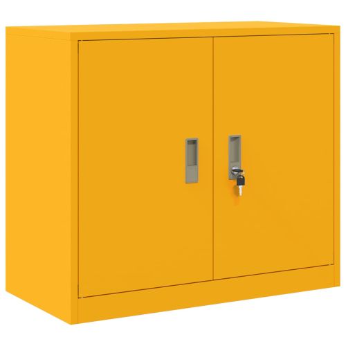 Шкаф за съхранение 2 бр. Горчично жълто 80 x 40 x 175 см