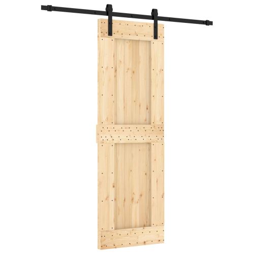 Преплъзваща се врата Естествено и черно 70 x 210 cm