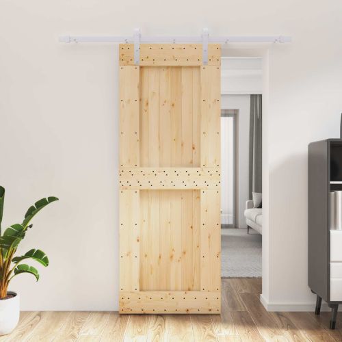 Преплъзваща се врата Естествено и бяло 80 x 210 cm