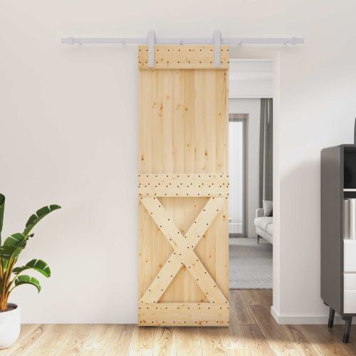 Преплъзваща се врата Естествено и бяло 70 x 210 cm