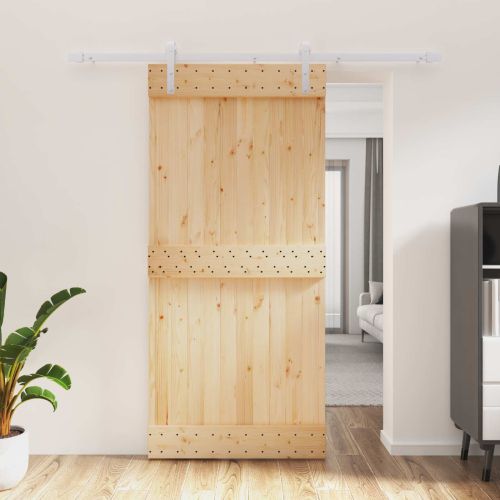 Преплъзваща се врата Естествено и бяло 95 x 210 cm