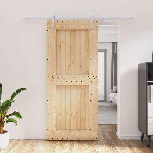 Преплъзваща се врата Естествено и бяло 90 x 210 cm