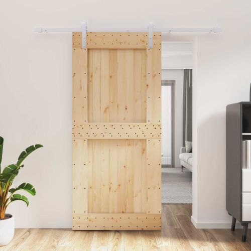 Преплъзваща се врата Естествено и бяло 95 x 210 cm