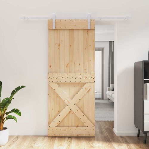 Преплъзваща се врата Естествено и бяло 85 x 210 cm