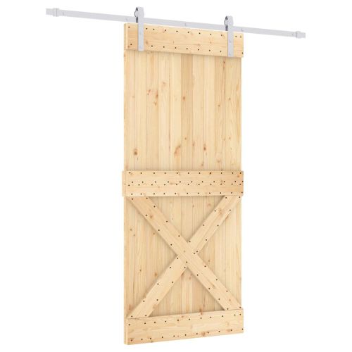 Преплъзваща се врата Естествено и бяло 90 x 210 cm