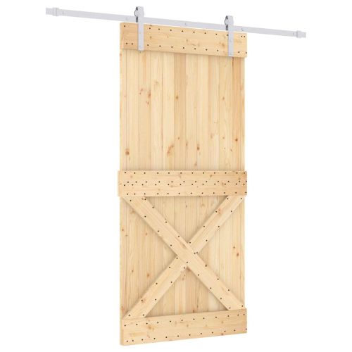 Преплъзваща се врата Естествено и бяло 95 x 210 cm