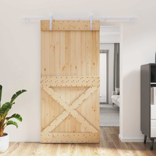 Преплъзваща се врата Естествено и бяло 100 x 210 cm