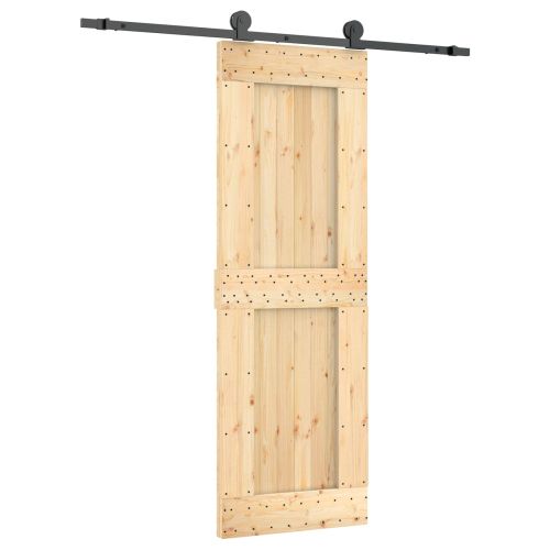 Преплъзваща се врата Естествено и черно 70 x 210 cm