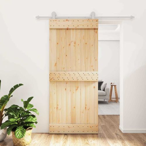 Преплъзваща се врата Естествено и бяло 90 x 210 cm