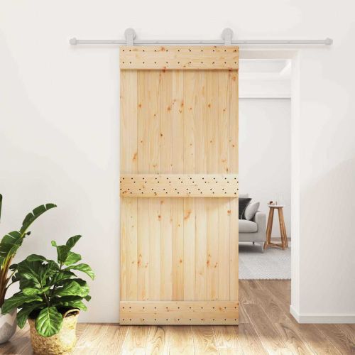 Преплъзваща се врата Естествено и бяло 90 x 210 cm