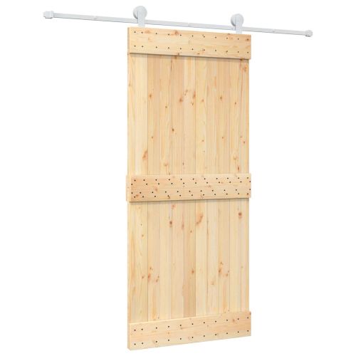Преплъзваща се врата Естествено и бяло 90 x 210 cm