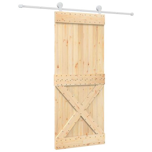 Преплъзваща се врата Естествено и бяло 85 x 210 cm