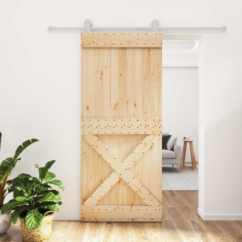Преплъзваща се врата Естествено и бяло 90 x 210 cm