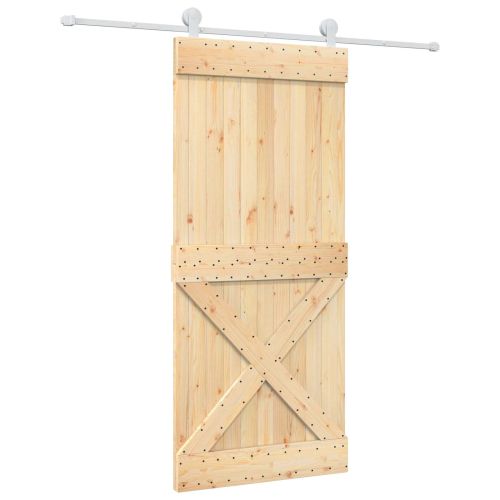 Преплъзваща се врата Естествено и бяло 90 x 210 cm