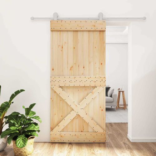Преплъзваща се врата Естествено и бяло 95 x 210 cm