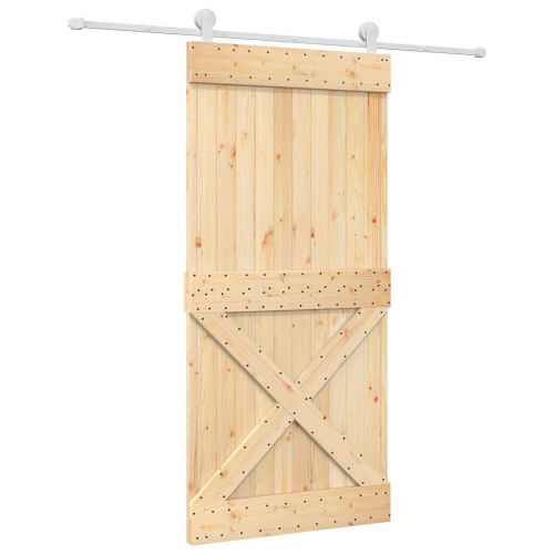 Преплъзваща се врата Естествено и бяло 95 x 210 cm